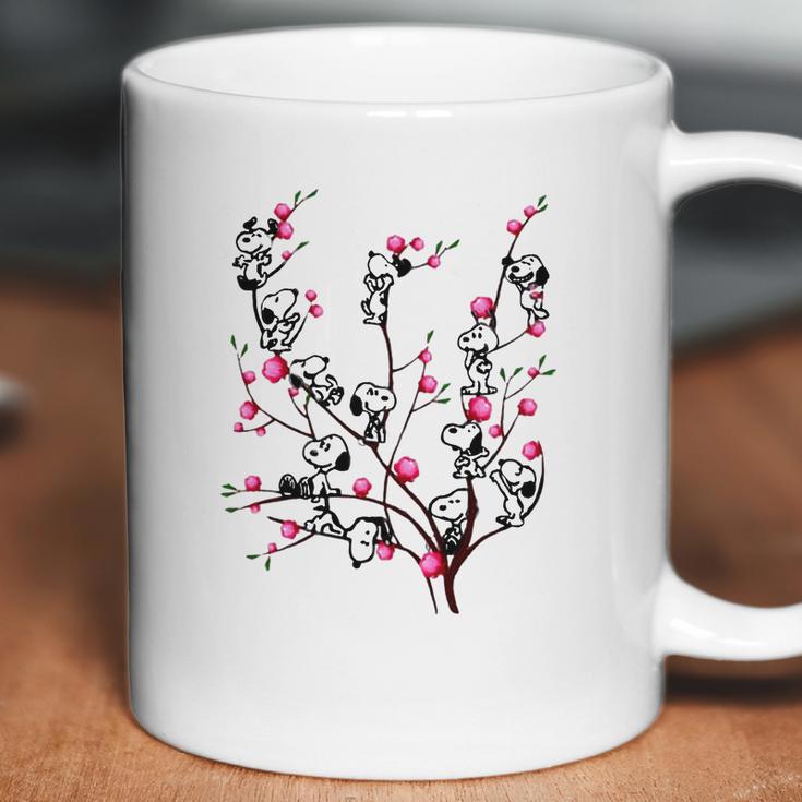 Snoopy On Peach Tree Coffee Mug