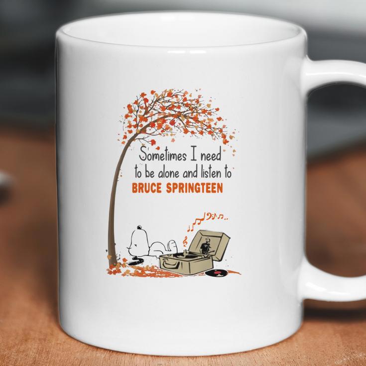 Snoopy Sometimes I Need To Be Alone And Listen Bruce Springsteen Shirt Coffee Mug