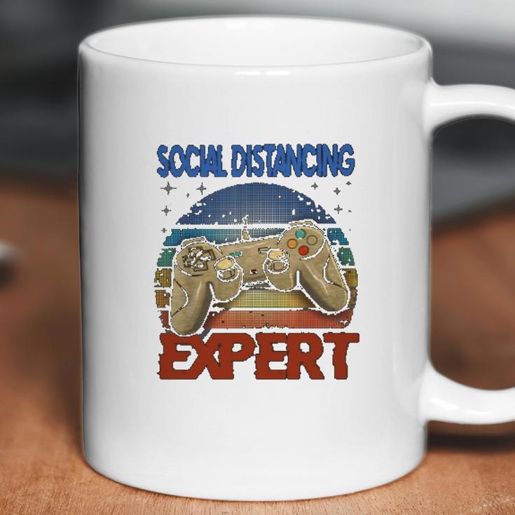 Social Distancing Expert Gamer Vintage Coffee Mug