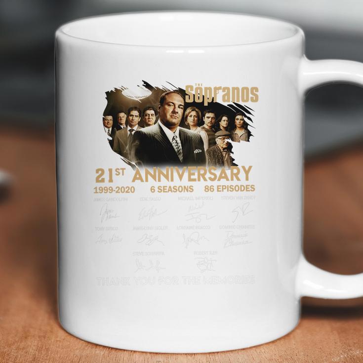 Sopranos 21St Anniversary 1999 2020 6 Seasons 86 Episodes Signatures Shirth Coffee Mug