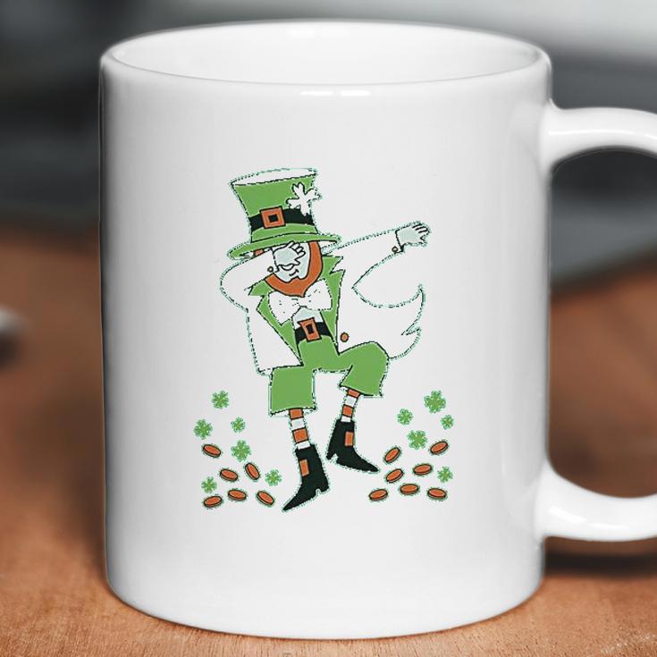 St Patricks Day Clovers Dabbing Leprechaun Youth Kids Coffee Mug