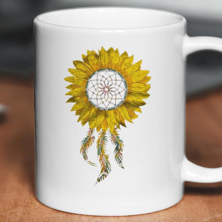 Sunflower Tribal Dreamcatcher Summer Flower Floral Design Unisex SunflowerSunflower Sunflower S Sunflower Gift Coffee Mug