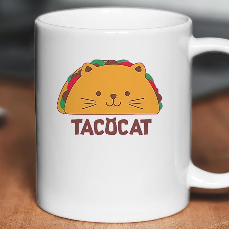 Tacocat Spelled Backwards Is Taco Cat Funny Coffee Mug