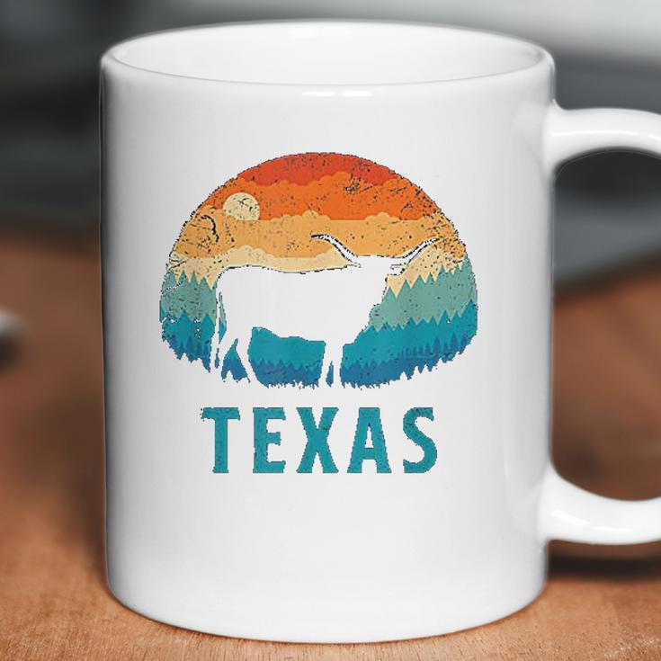 Texas Longhorn Cow Vintage Texan Cattle Herd Retro Coffee Mug