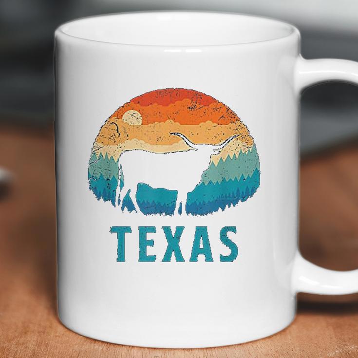 Texas Longhorn Cow Vintage Texan Cattle Herd Retro Lone Star Coffee Mug