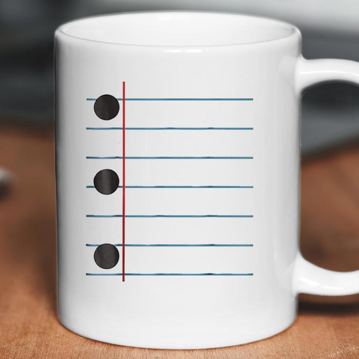 Three Hole Punch College Ruled Paper Costume Coffee Mug