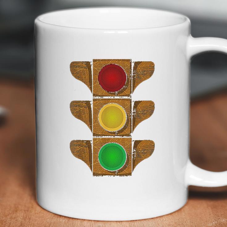 Traffic Light Vintage Rusty Stoplight Stop Go Caution Signal Coffee Mug