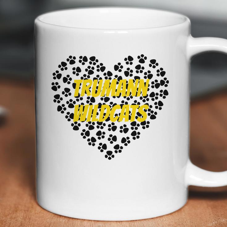 Trumann Wildcats Paws Hear Coffee Mug