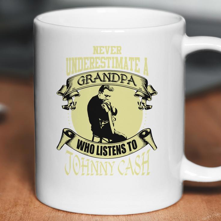 Never Underestimate A Grandpa Who Listens To Johnny Cash Coffee Mug