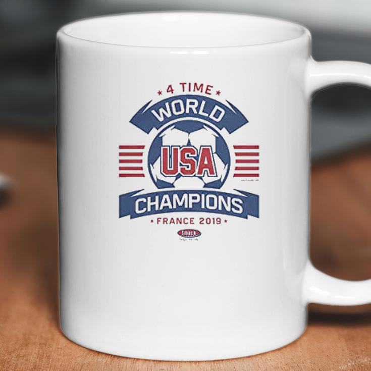 Us Soccer Fans 4 Time World Champs Soft Style Coffee Mug