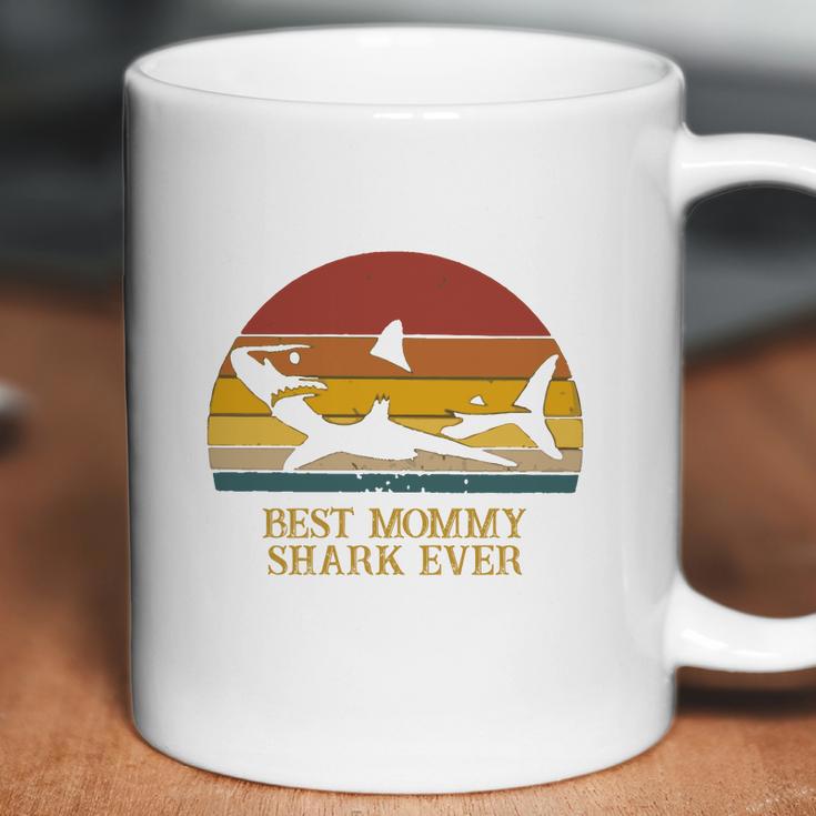 Vintage Best Mommy Shark Ever Gift For Mom Christmas Mom Gift Coffee Mug