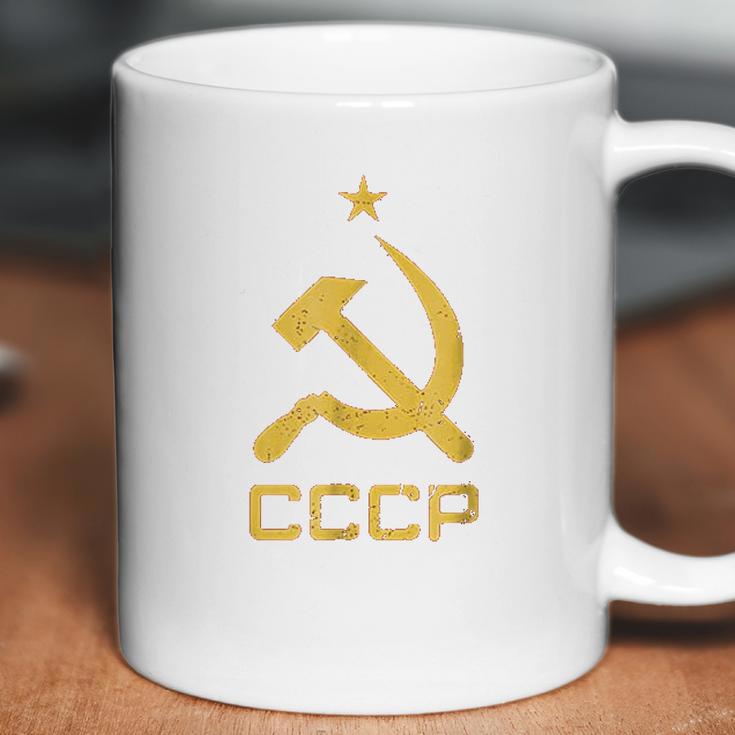 Vintage Cccp Flag Soviet Russian Union Communist Party Coffee Mug