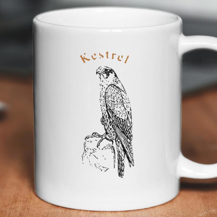 Vintage Kestrel Raptor Sparrow Hawk Art Coffee Mug