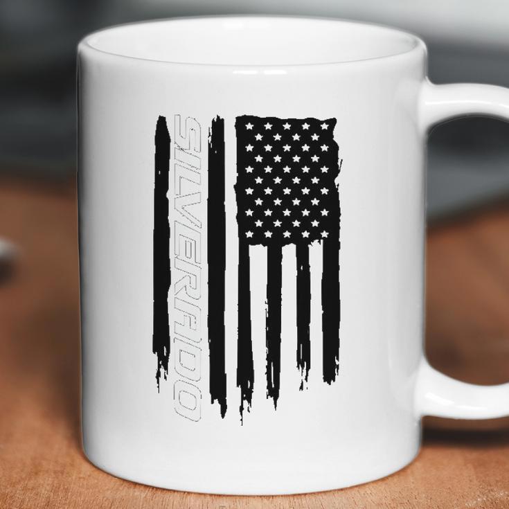 Wheel Spin Addict Silverado 1500 Truck American Flag Coffee Mug