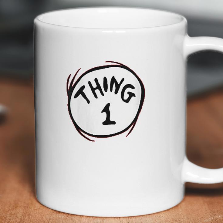 Womens Dr Seuss Thing 1 Emblem Coffee Mug