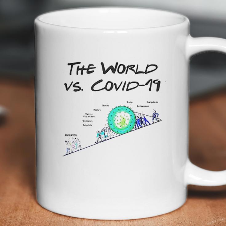 The World Vs Virus Fight Virus Cartoon Coffee Mug