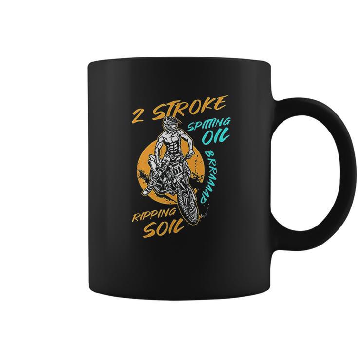 2 Stroke Spitting Oil Ripping Soil Braap Dirt Bike Motocross Coffee Mug