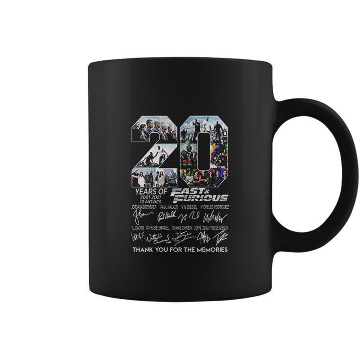 20 Years Of 2001 2021 Fast And Furious Thank You Coffee Mug