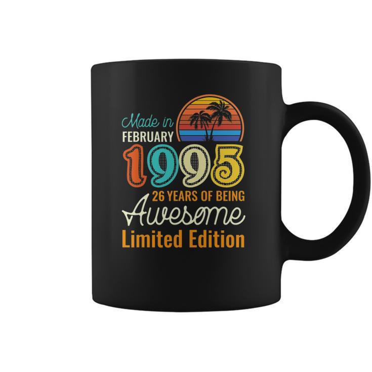 26 Years Old Born In February 1995  26Th Birthday Gift Coffee Mug