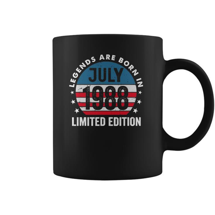 33 Years Old Legends Are Born In July 1988 Vintage July 1988 Ver2 Coffee Mug