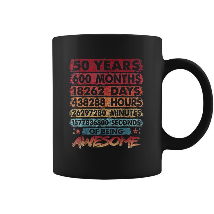 50Th Birthday 50 Years Old Vintage Retro 600 Months Birthday Coffee Mug