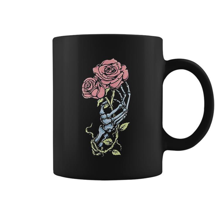 Aesthetic Skeleton Hand Rose Pastel Goth Dark Gothic Coffee Mug