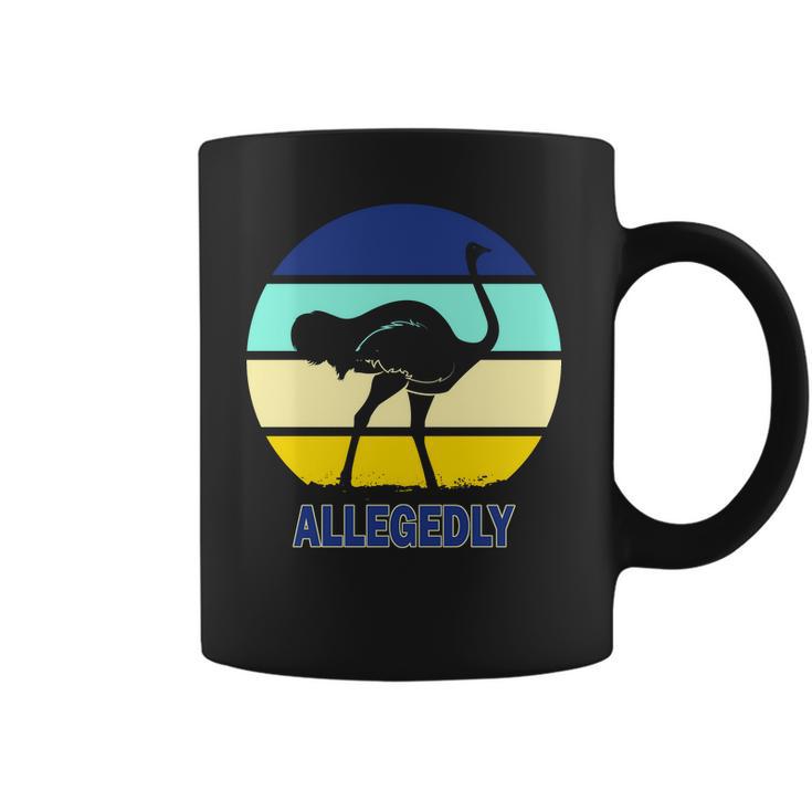 Allegedly Ostrich Retro Logo Coffee Mug