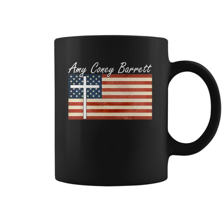 Amy Coney Barrett Christian Vintage Us Flag Coffee Mug