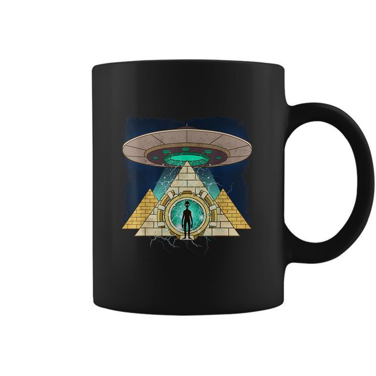 Ancient Astronaut Egyptian Pyramid Alien Conspiracy Theory Coffee Mug