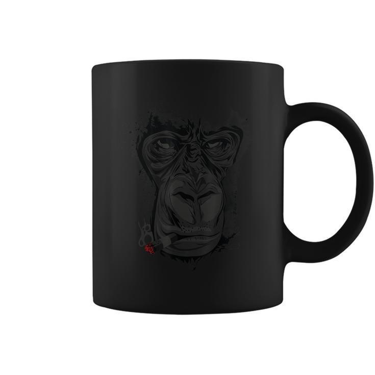 Angry Gorilla Graphic Ape Cigar Smoking Monkey Coffee Mug