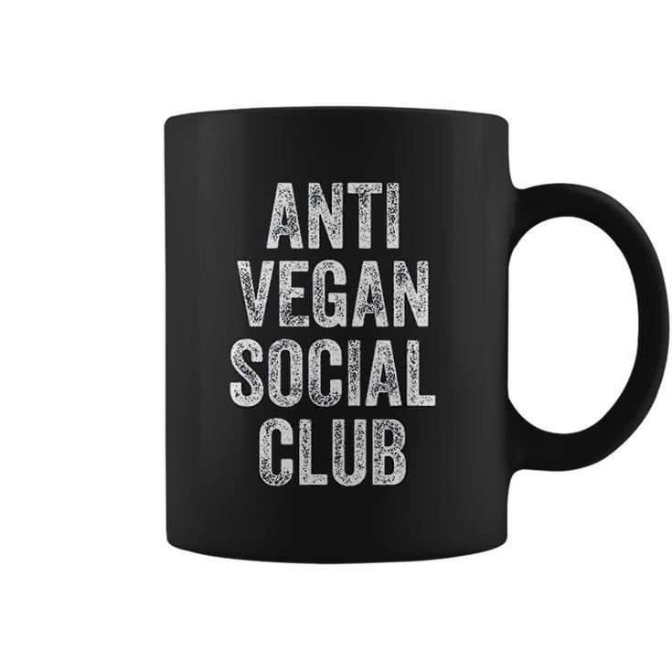 Anti Vegan Social Club Funny Meat Eater Carnivore Coffee Mug