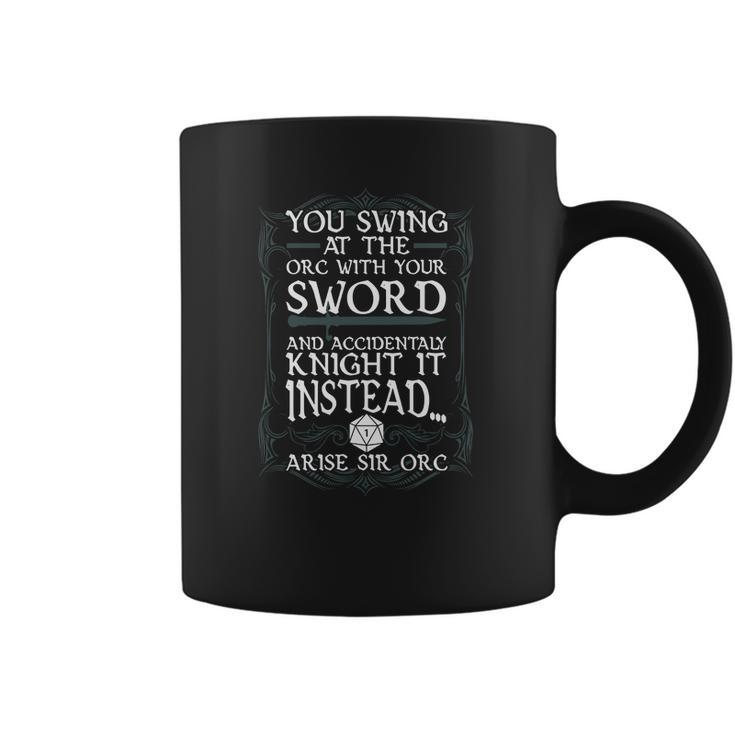 Arise Sir Orc Funny Tabletop Rpg Coffee Mug