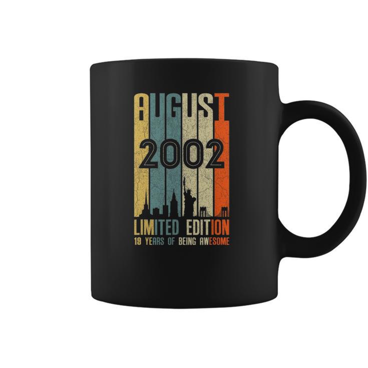 August 2002 19 Years Old  2002 Birthday Gift Coffee Mug