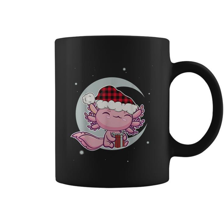 Axolotl Christmas Manga Kawaii Salamander Cute Santa Moon Coffee Mug