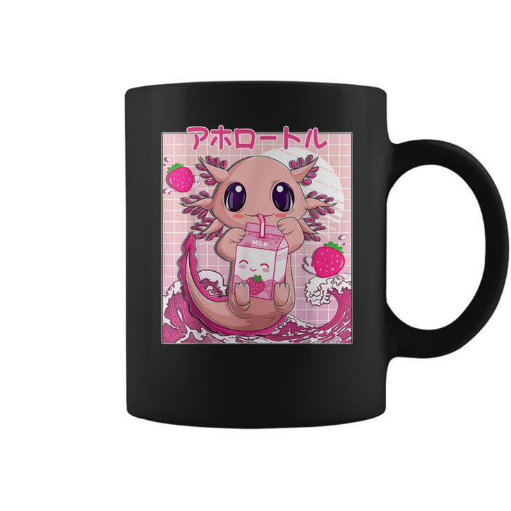 Axolotl Pastel Goth Strawberry Milk Shake Anime Aesthetic V2 Men Women T-Shirt Graphic Print Casual Unisex Tee Coffee Mug