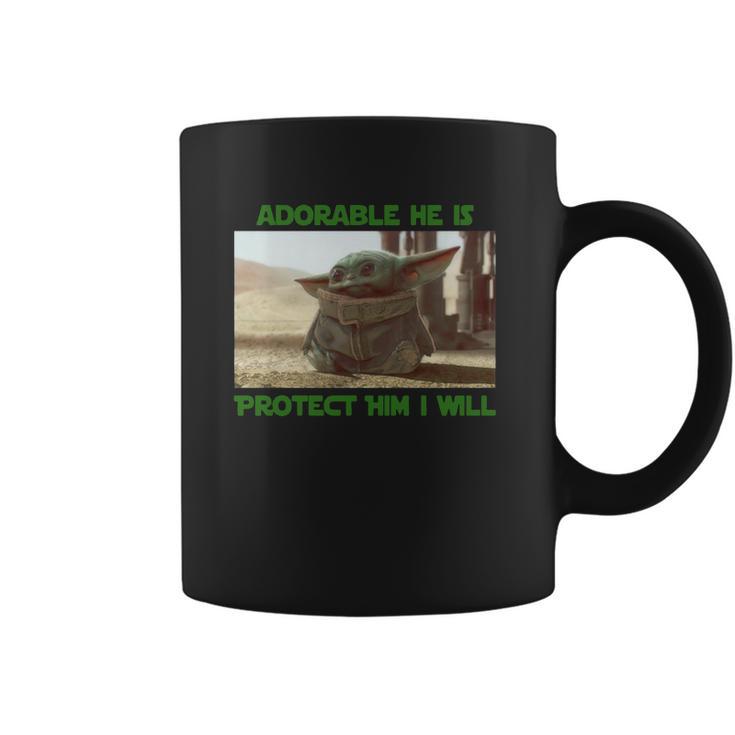 Baby Yoda Adorable He Is Protect Him I Will The Mandalorian Shirt Coffee Mug