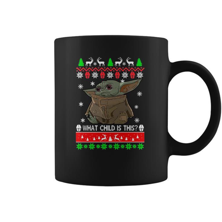 Baby Yoda What Child Is This Ugly Christmas Shirt Coffee Mug