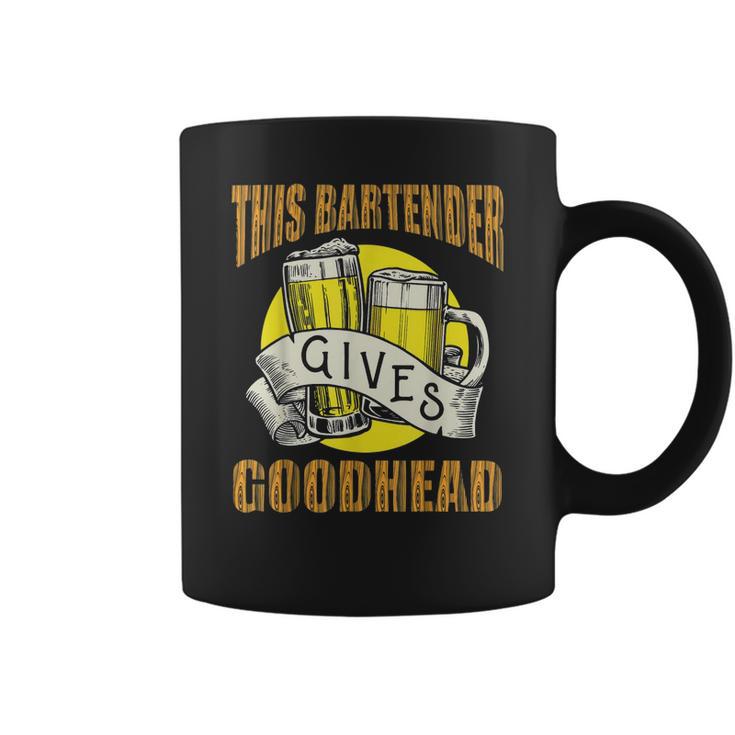 This Bartender Gives Good Head Retro Coffee Mug