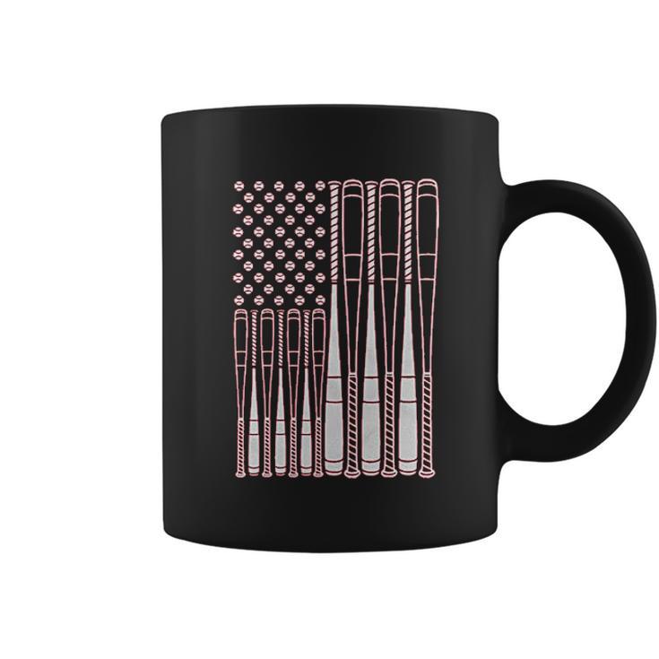 Baseballs And Bats American Flag Youth Coffee Mug