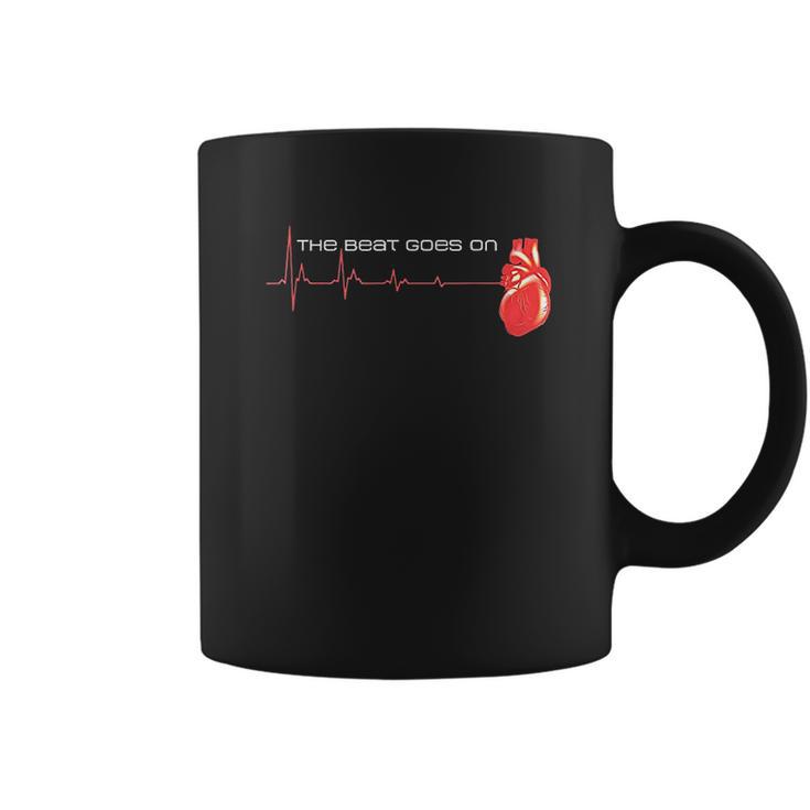 The Beat Goes On Open Heart Surgery Recovery Survivor Coffee Mug