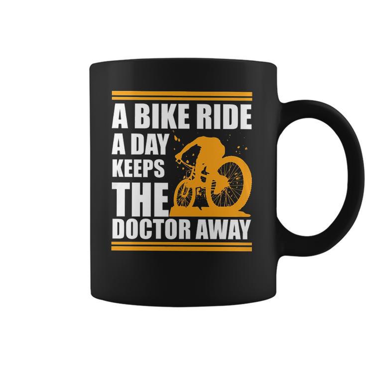 A Bike Ride A Day Keeps The Doctor Away Coffee Mug