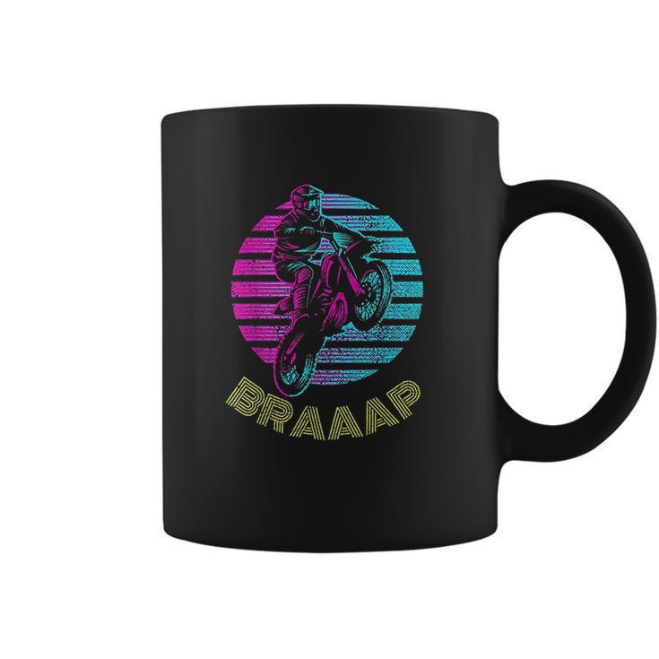 Braaap Vintage Motocross Dirt Bike Sunset Coffee Mug