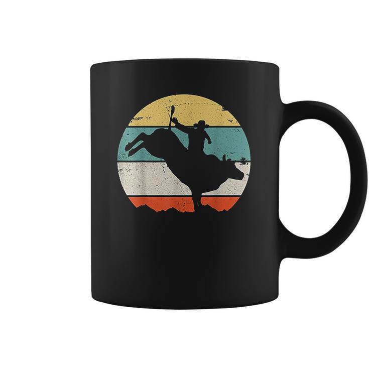 Bull Riding Rodeo Cowboy Western Country Retro Vintage Design Coffee Mug