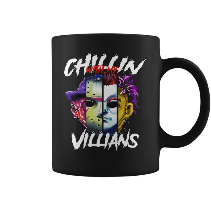 Chillin With My Villains Horror Movie Funny Coffee Mug