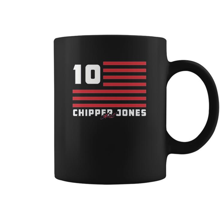 Chipper Jones  Flag Stripes Coffee Mug