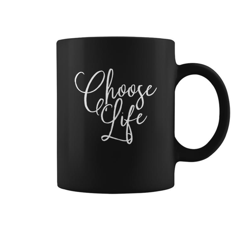 Choose Life Lettering Graphic Simple Coffee Mug