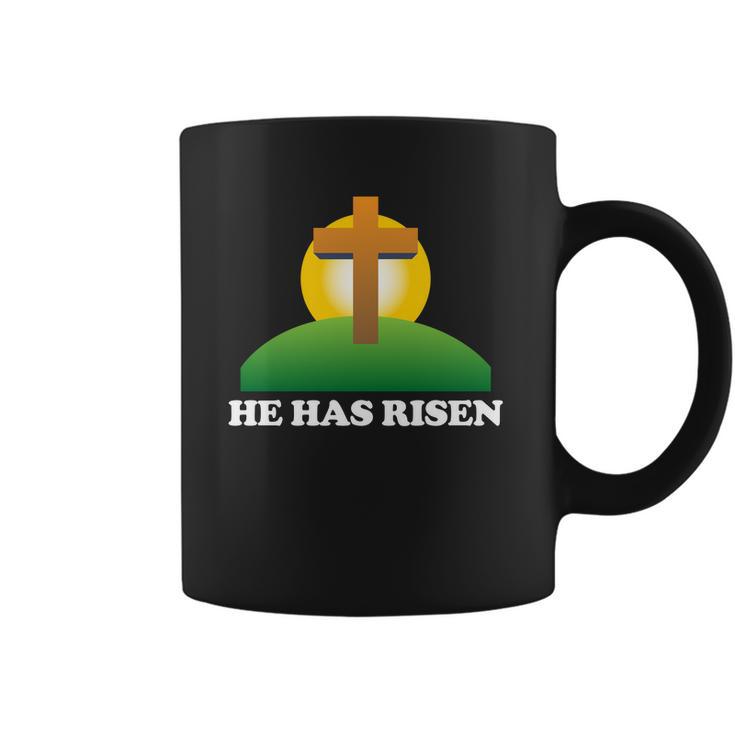 Christian Easter He Has Risen Christianity Cross Coffee Mug