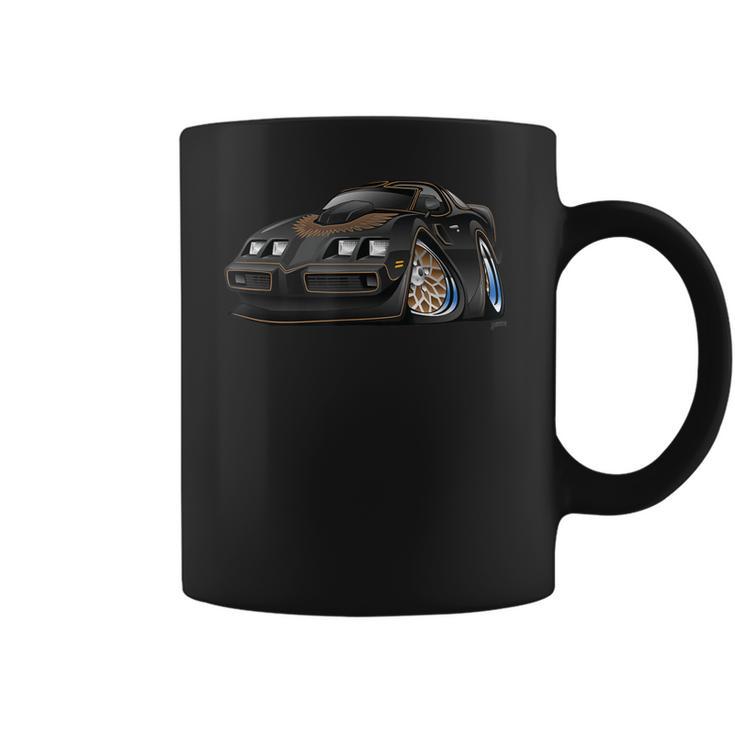 Classic Seventies Muscle Car Hot Rod Cartoon Coffee Mug