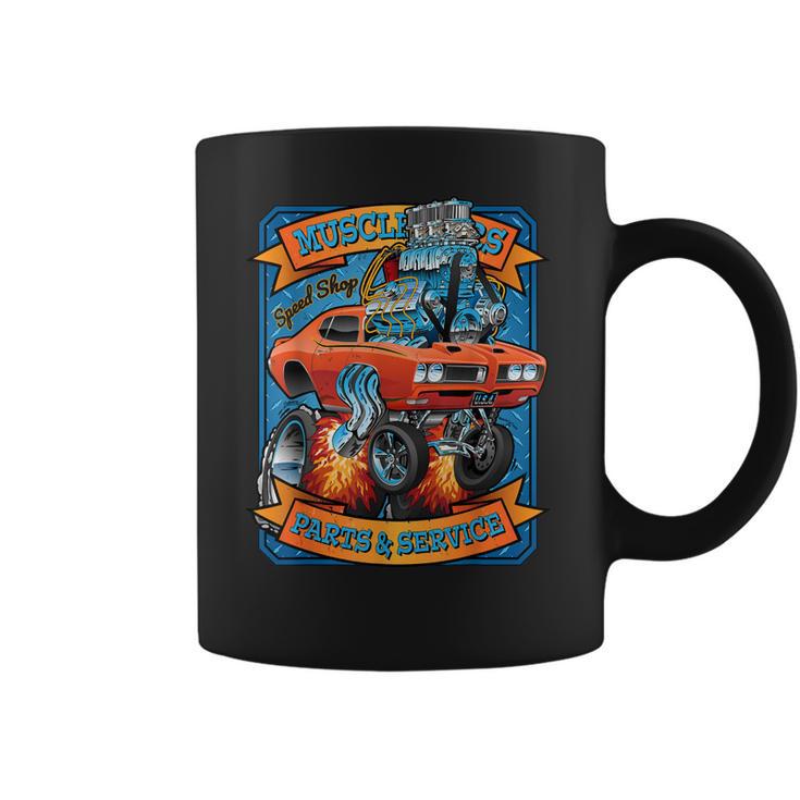 Classic Sixties Muscle Car Funny Dragster Hot Rod Cartoon  V5 Coffee Mug