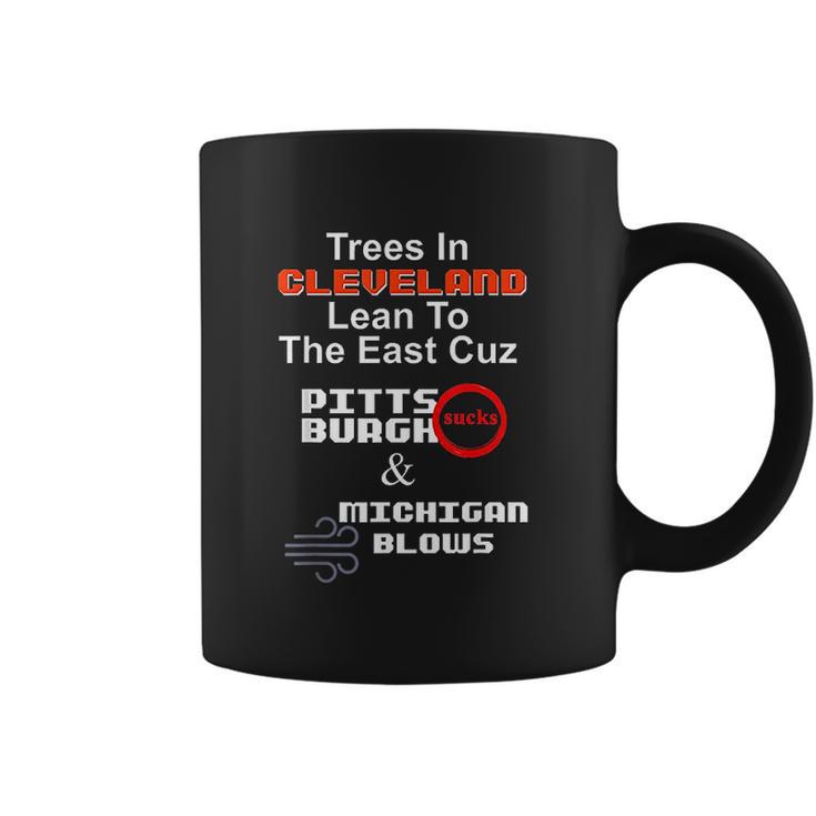 Cleveland Pittsburgh Sucks Michigan Blows Football Coffee Mug